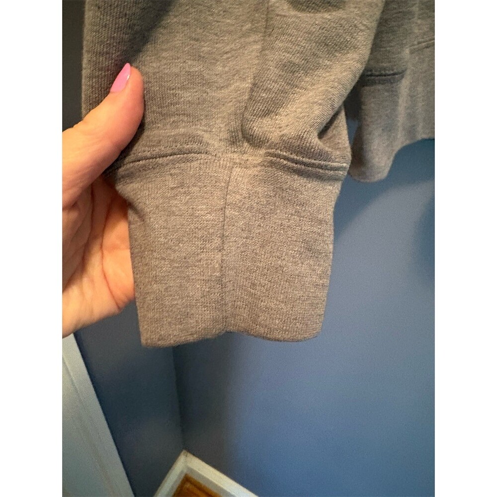 JanSport William & Mary 1/4 Zip Pullover Sweatshirt Gray Mens L Crest - Picture 3 of 7